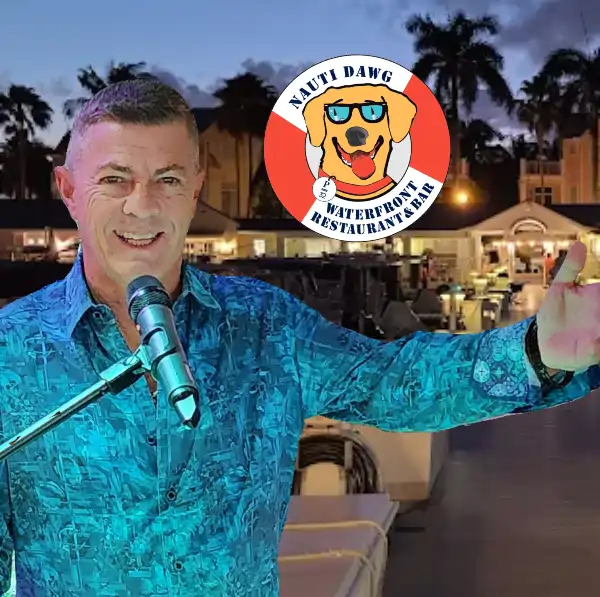 Danny DelRay performs live music every Thursday at Nauti Dawg Waterfront Restaurant Delray Beach